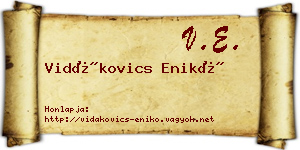 Vidákovics Enikő névjegykártya