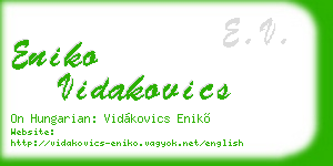 eniko vidakovics business card