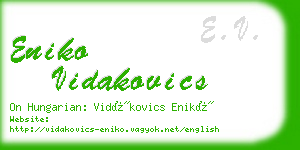 eniko vidakovics business card